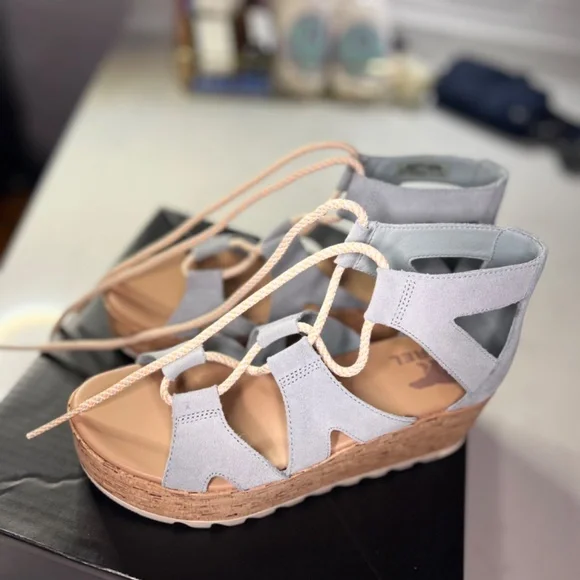 Sorel Cameron Lace-Up Suede Ghillie Gladiator Sandals - Picture 6 of 12